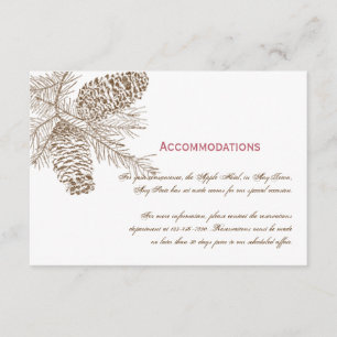 Pine Cone Nature Wedding Insert Card
