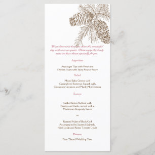 Pine Cone Nature Wedding Menu