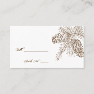 Pine Cone Nature Wedding Place Cards