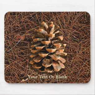 Pine Cone On Fallen Needles Mouse Mat