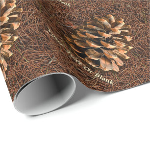 Pine Cone On Fallen Needles Wrapping Paper