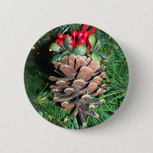 Pine Cone Ornament Button