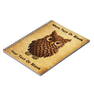 Pine Cone Owl Notebook