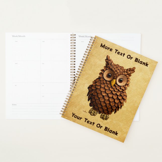 Pine Cone Owl Planner (Display)