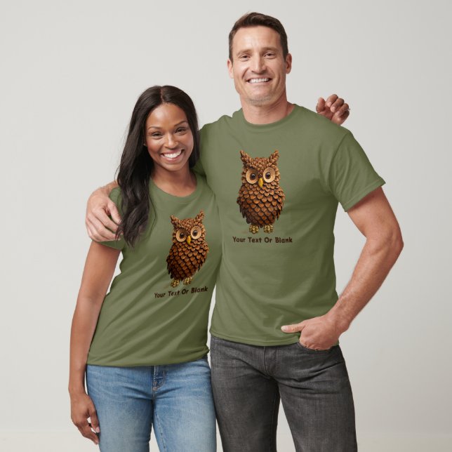 Pine Cone Owl T-Shirt (Unisex)