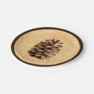 Pine Cone Paper Plate