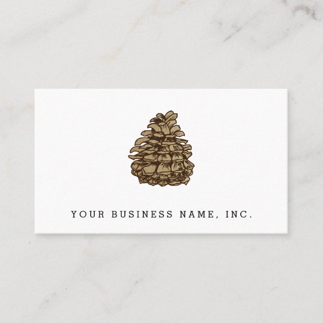 Pine Cone (Ponderosa) Business Card (Front)