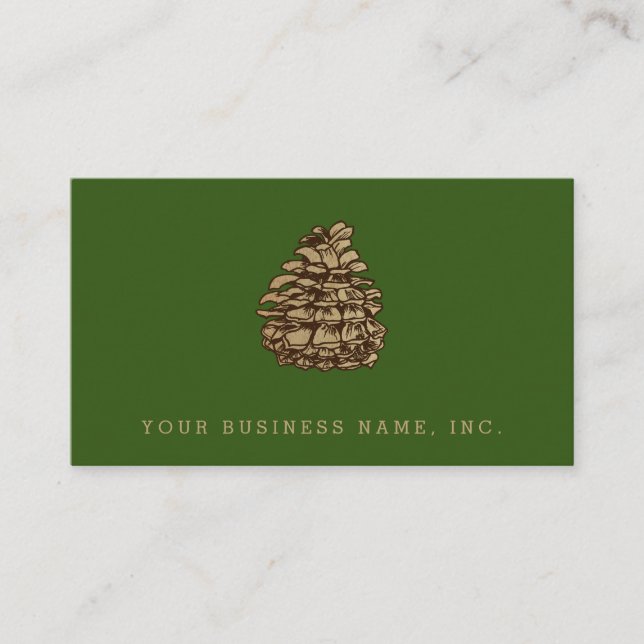 Pine Cone (Ponderosa) Business Card (Front)