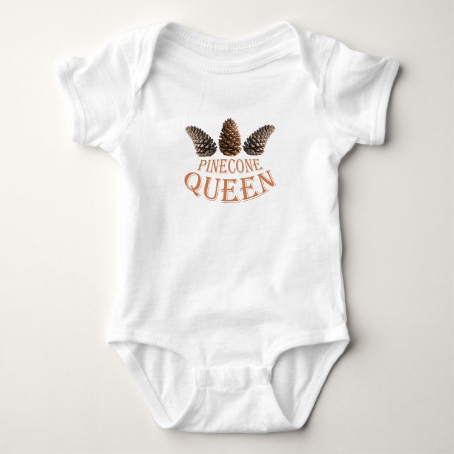 Pine cone queen baby bodysuit (Front)
