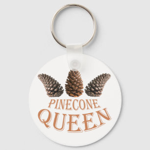 Pine cone queen key ring