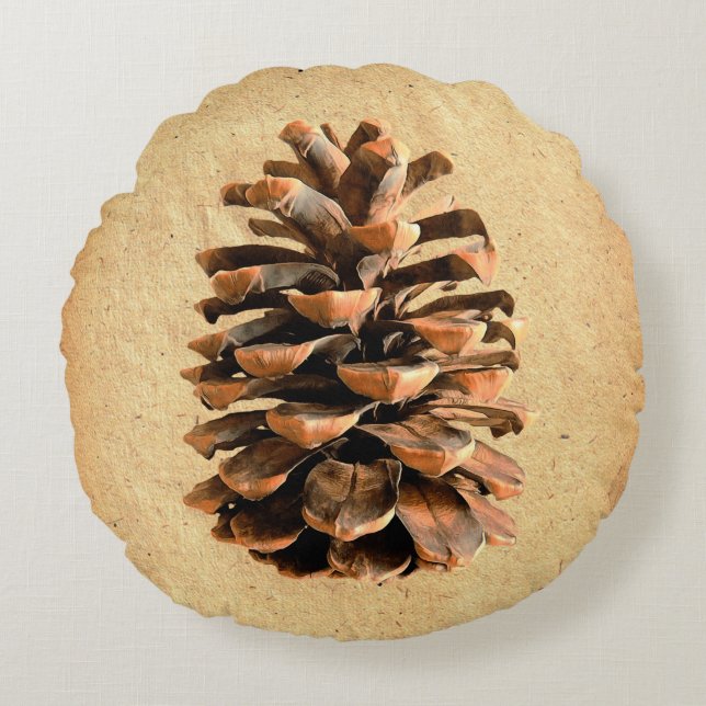 Pine Cone Round Cushion (Front)