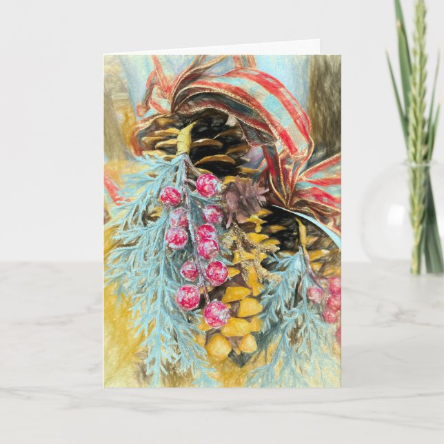 Pine cone spray card (Front)