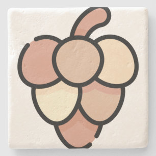 pine cone stone coaster
