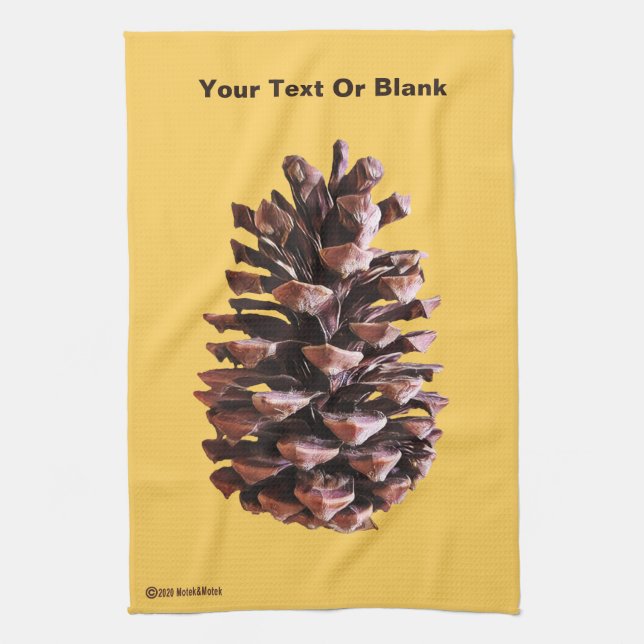 Pine Cone Tea Towel (Vertical)