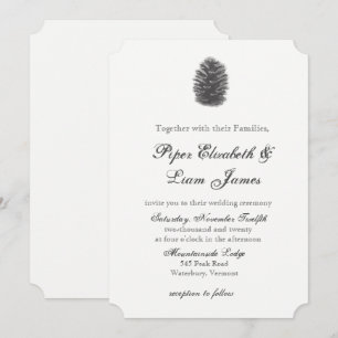 Pine cone Wedding Invitation