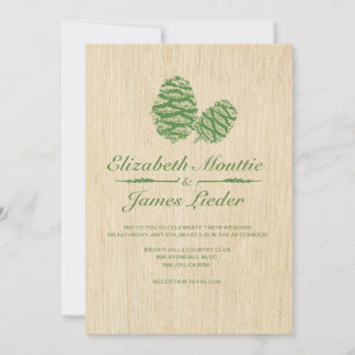 Pine Cone Wedding Invitations