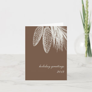 Pine cone winter greeting corporate business logo holiday card