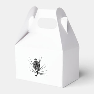 Pine cone with needles favour box