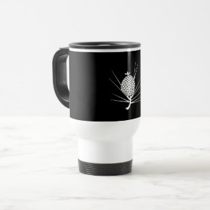 Pine cone with needles travel mug