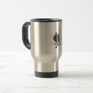 Pine cone with needles travel mug