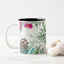 Pine cones and fir trees a winter wonderland