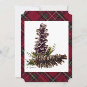 pine cones and plaid