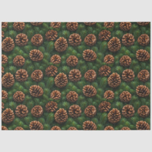 Pine Cones and Spruce Tree Sprigs Decoupage Tissue Paper