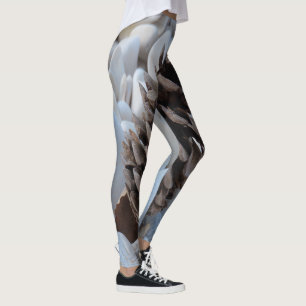 Pine cones between stones and gravel leggings