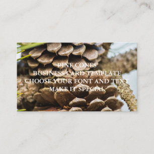 PINE CONES BUSINESS CARD TEMPLATE