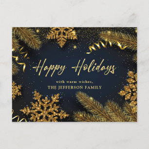 Pine Cones Christmas Holiday Corporate Greeting Postcard