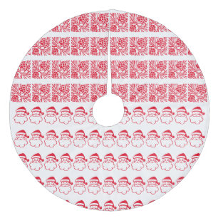 Pine Cones Christmas Tree Stocking Sweets Santa Fleece Tree Skirt