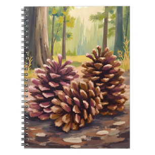 Pine Cones   Fall Autumn Watercolor Forest Notebook