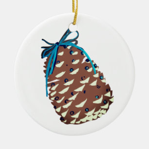 Pine Cones Holiday Decor Ceramic Tree Decoration