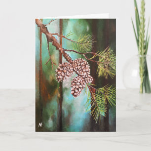 Pine Cones on a Winter's Day by Alfred Fox Card