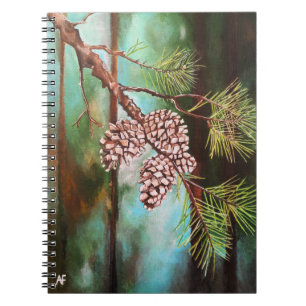 Pine Cones on a Winter's Day by Alfred Fox Notebook