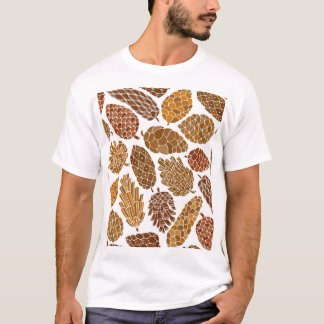 Pine cones pattern illustration. T-Shirt