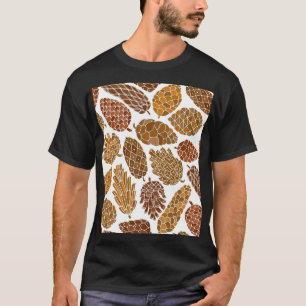 Pine cones pattern illustration. T-Shirt