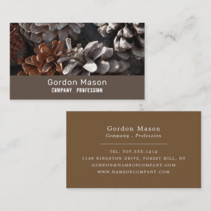 Pine Cones, Rustic Business Card