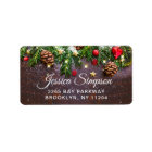 Pine Cones Rustic Holiday Return Address Label