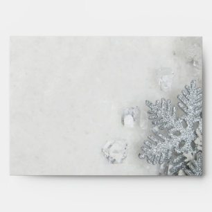 Pine Cones,Snowflakes Holiday  Envelope