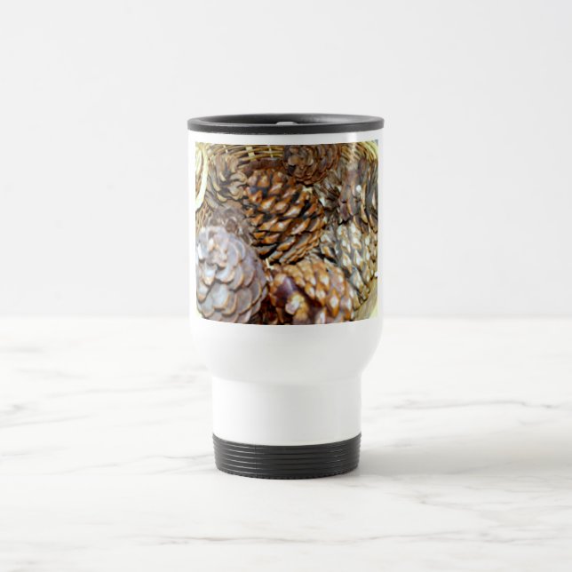 Pine Cones, Travel Mug (Center)