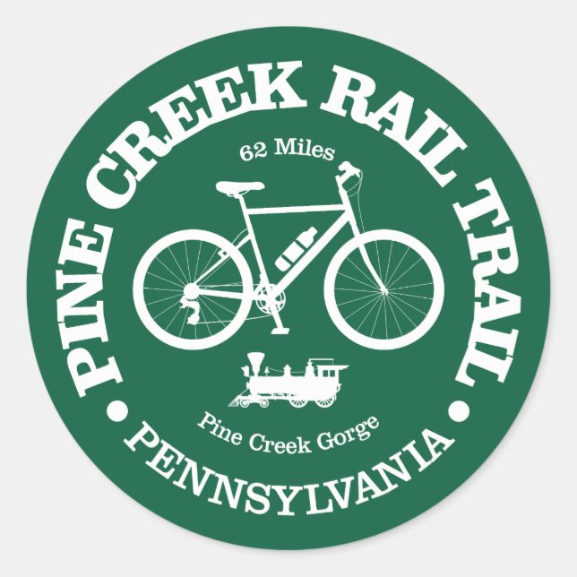 Pine Creek Rail Trail (cycling) Classic Round Sticker (Front)