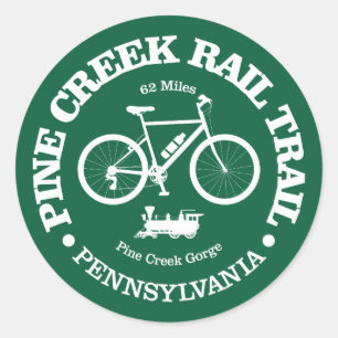 Pine Creek Rail Trail (cycling) Classic Round Sticker