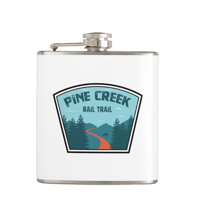 Pine Creek Rail Trail Hip Flask (Front)