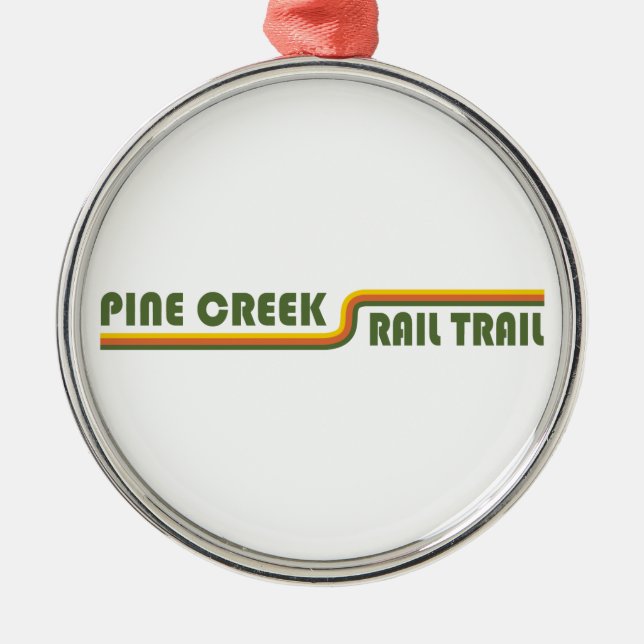Pine Creek Rail Trail Metal Tree Decoration (Front)