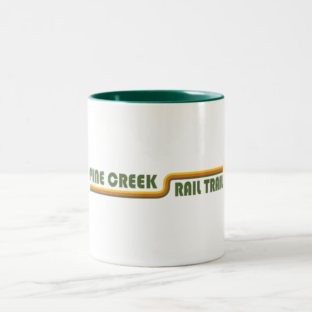 Pine Creek Rail Trail Two-Tone Coffee Mug (Center)
