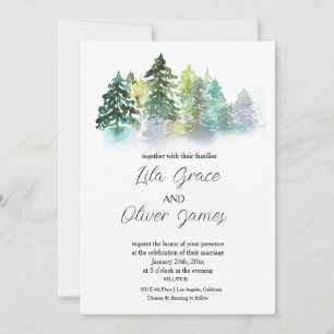 Pine Crest Wedding Invitation 