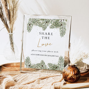 Pine Festive Wedding Share The Love Social sign