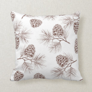 Pine fir christmas tree cedar spruce cones cushion