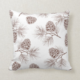 Pine fir christmas tree cedar spruce cones cushion